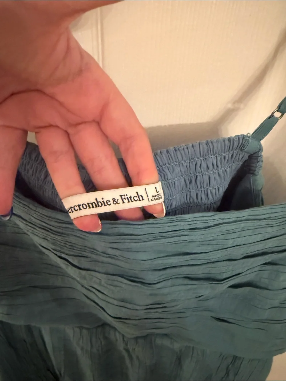 Abercrombie & Fitch Women’s Teal Spaghetti Strap Maxi Dress